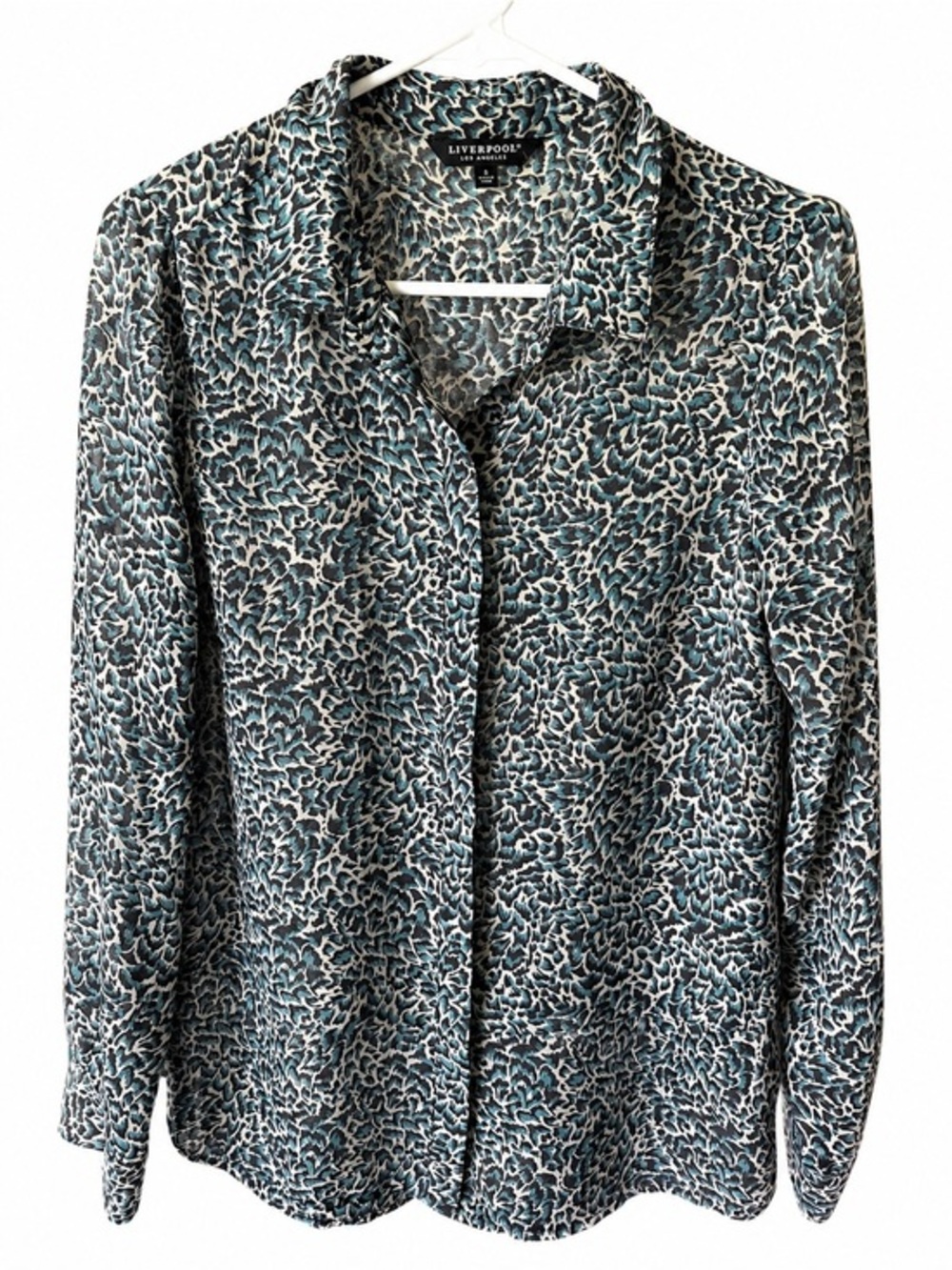 Liverpool leopard button blouse-size small-GUC